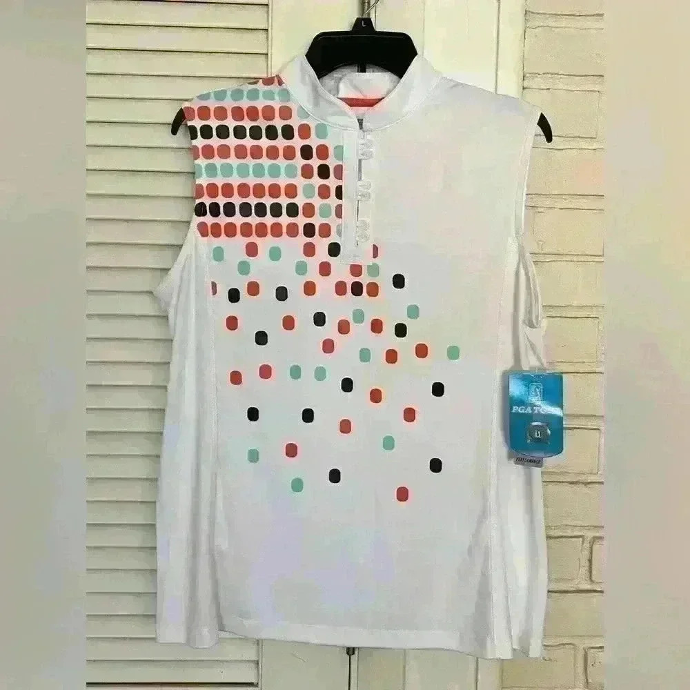 PGA TOUR Official Licensed Apparel Sleeveless Women’s Golf Shirt Size Large